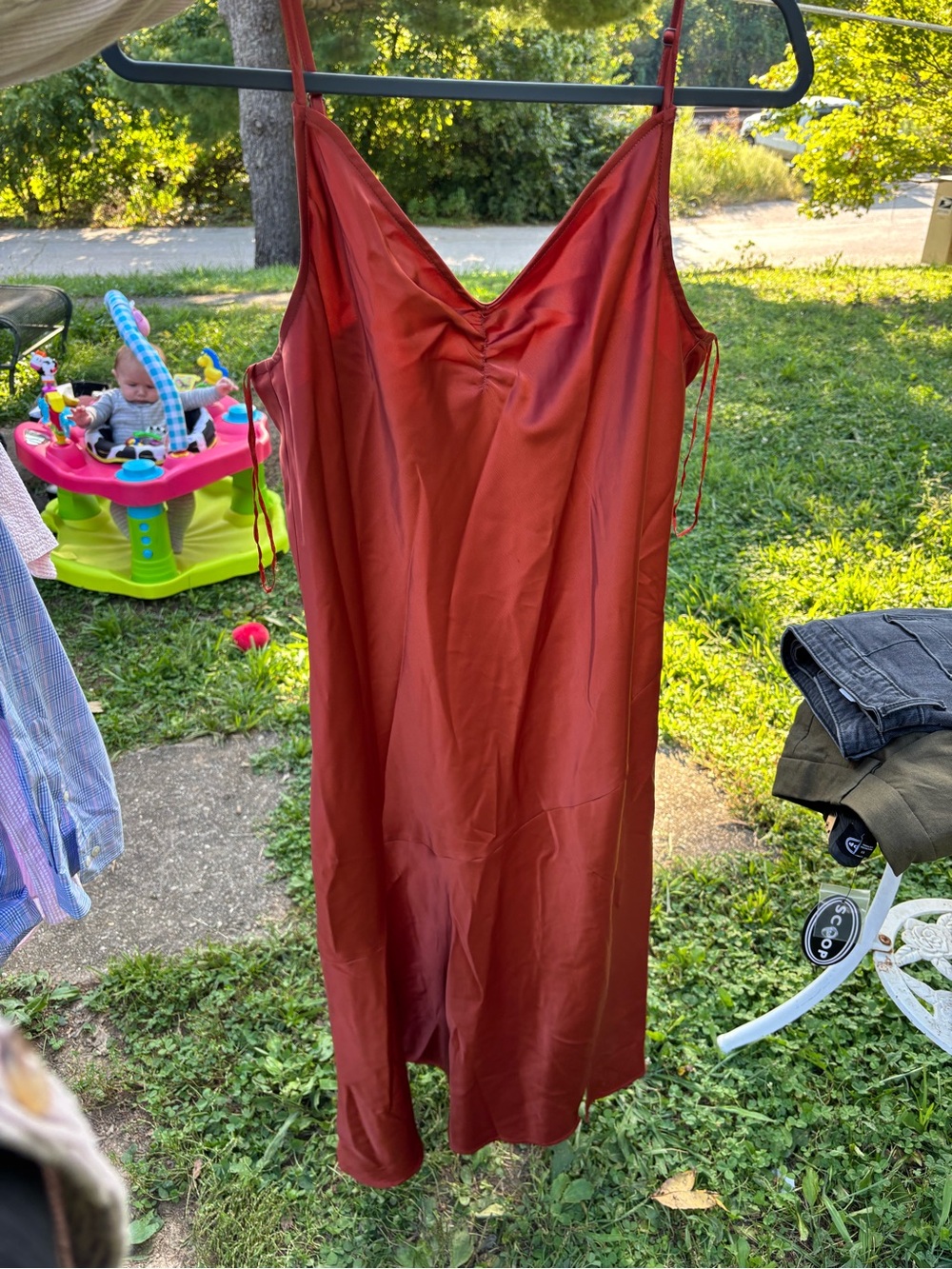 Banana Republic Slip Dress in Burnt Orange